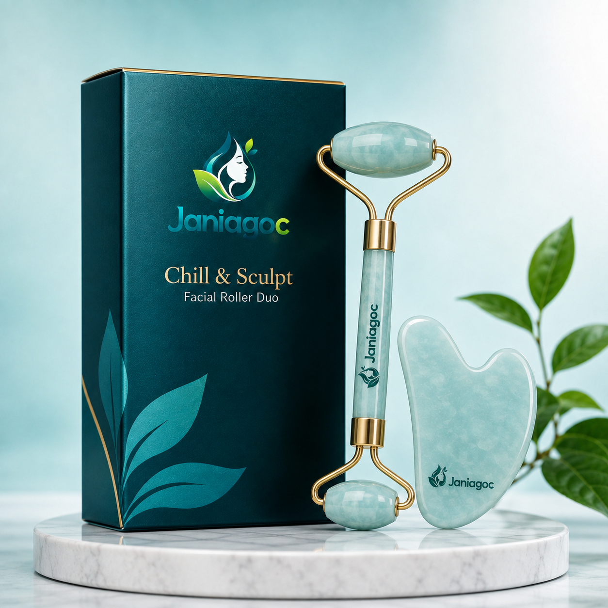 Janiagoc Chill & Sculpt Facial Roller Duo